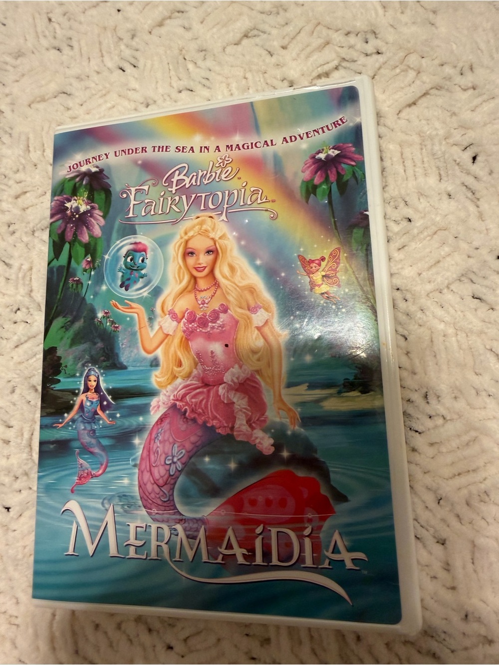 Mattel Barbie DVD Back Cover – Pink & Blue Artwork